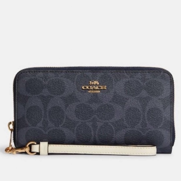 Coach long zip blue wallet - Picture 1 of 7
